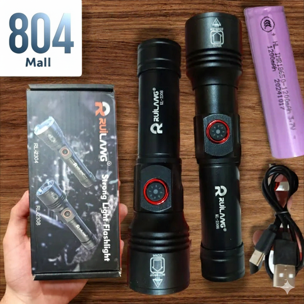 High-Power Rechargeable LED Flashlight – Long Range, Durable & Energy Efficient